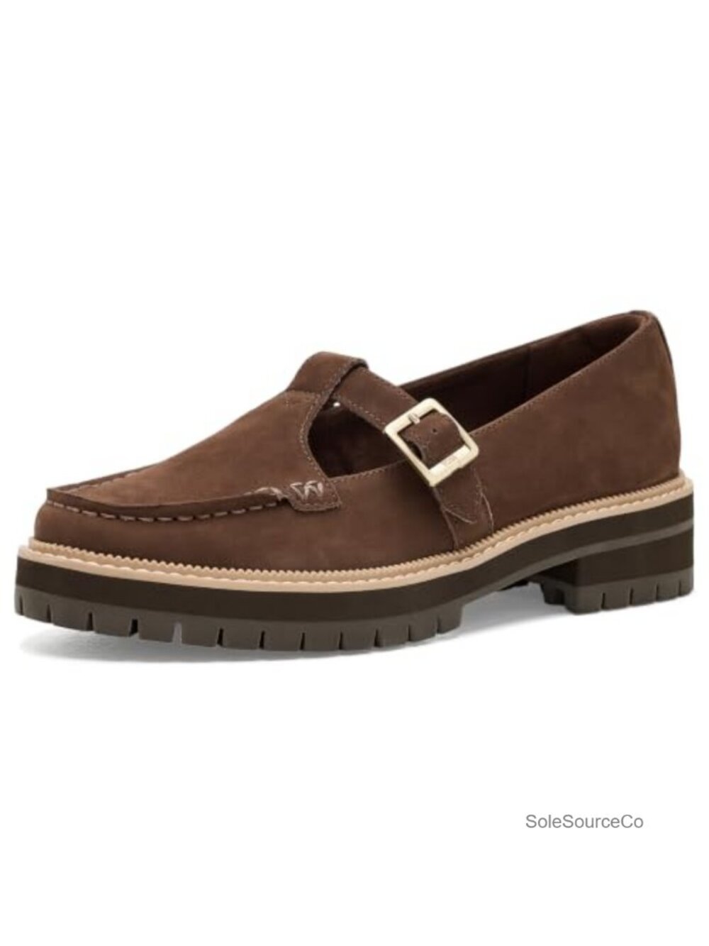 TOMS Cara Mary Jane Leather Low Heel Flats with Buckle